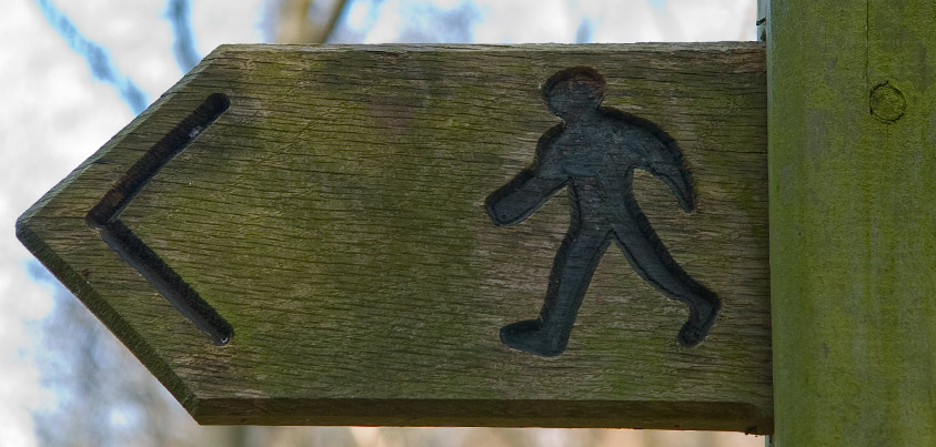 Grosmont, local signpost